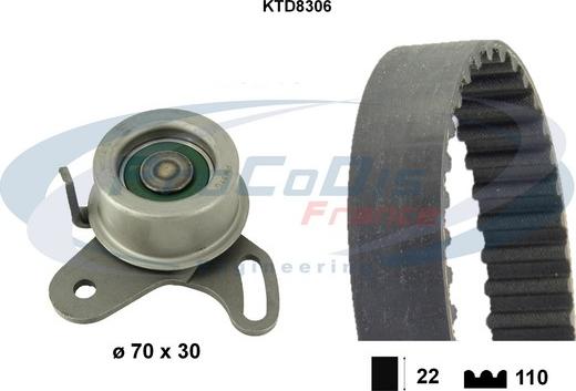 Procodis France KTD8306 - Комплект ангренажен ремък vvparts.bg