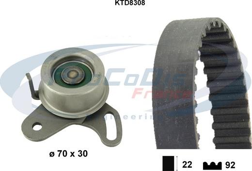 Procodis France KTD8308 - Комплект ангренажен ремък vvparts.bg