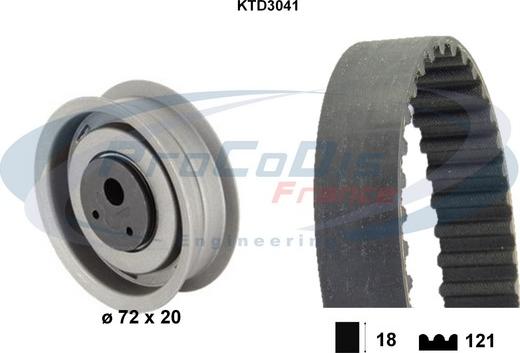 Procodis France KTD3041 - Комплект ангренажен ремък vvparts.bg