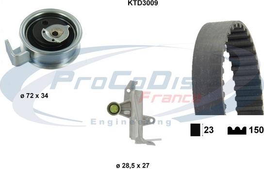 Procodis France KTD3009 - Комплект ангренажен ремък vvparts.bg