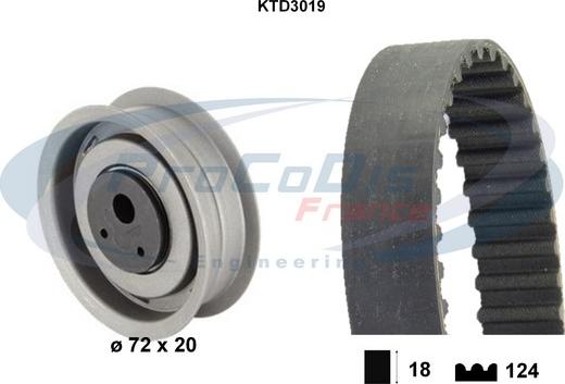 Procodis France KTD3019 - Комплект ангренажен ремък vvparts.bg