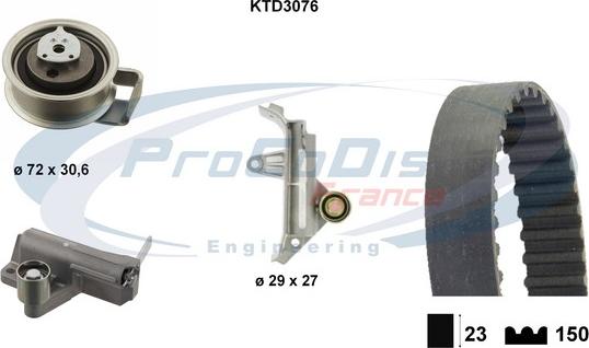 Procodis France KTD3076 - Комплект ангренажен ремък vvparts.bg