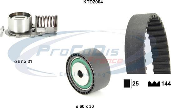 Procodis France KTD2004 - Комплект ангренажен ремък vvparts.bg