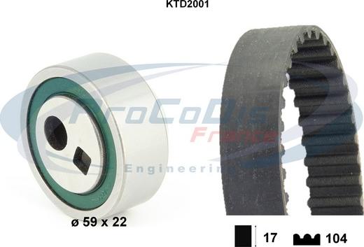 Procodis France KTD2001 - Комплект ангренажен ремък vvparts.bg