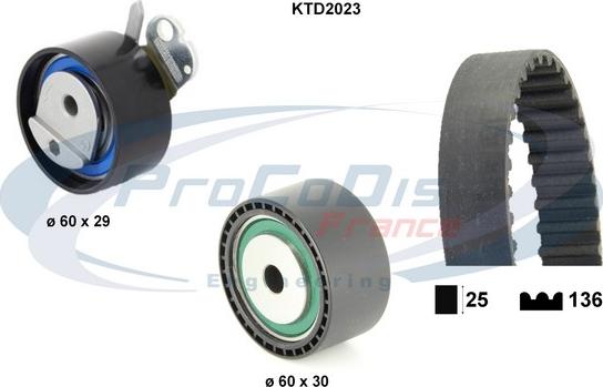 Procodis France KTD2023 - Комплект ангренажен ремък vvparts.bg