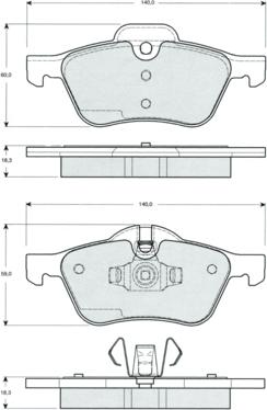 Procodis France PF1459 - Комплект спирачно феродо, дискови спирачки vvparts.bg