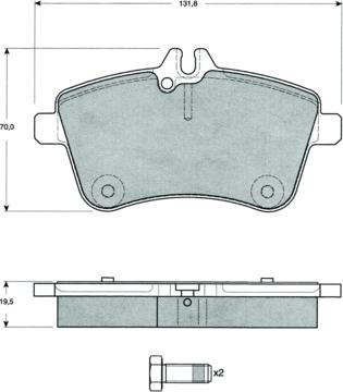 Procodis France PF1455 - Комплект спирачно феродо, дискови спирачки vvparts.bg