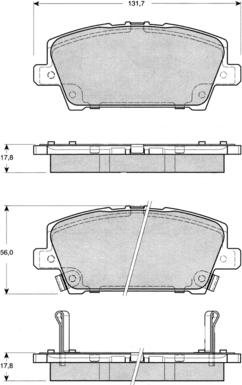 Procodis France PF1452 - Комплект спирачно феродо, дискови спирачки vvparts.bg