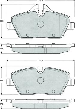 Procodis France PF1433 - Комплект спирачно феродо, дискови спирачки vvparts.bg