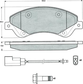 Procodis France PF1479 - Комплект спирачно феродо, дискови спирачки vvparts.bg