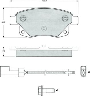 Procodis France PF1475 - Комплект спирачно феродо, дискови спирачки vvparts.bg