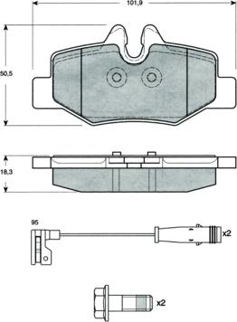 Procodis France PF1513 - Комплект спирачно феродо, дискови спирачки vvparts.bg