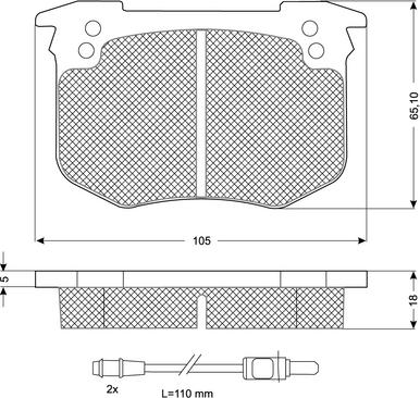 Procodis France PF10411 - Комплект спирачно феродо, дискови спирачки vvparts.bg