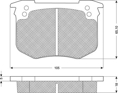 Procodis France PF1041 - Комплект спирачно феродо, дискови спирачки vvparts.bg