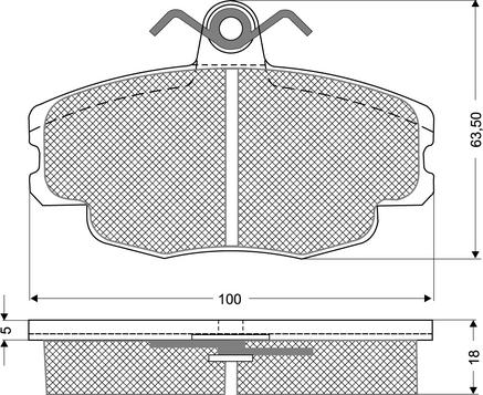 Procodis France PF1047 - Комплект спирачно феродо, дискови спирачки vvparts.bg