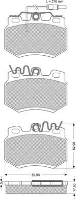 Procodis France PF1055 - Комплект спирачно феродо, дискови спирачки vvparts.bg