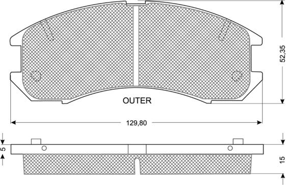 Procodis France PF10561 - Комплект спирачно феродо, дискови спирачки vvparts.bg