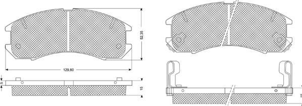 Procodis France PF1056 - Комплект спирачно феродо, дискови спирачки vvparts.bg