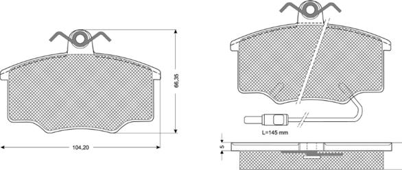 Procodis France PF10581 - Комплект спирачно феродо, дискови спирачки vvparts.bg