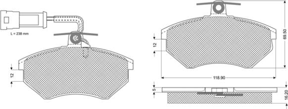 Procodis France PF10631 - Комплект спирачно феродо, дискови спирачки vvparts.bg