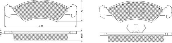 Procodis France PF1084 - Комплект спирачно феродо, дискови спирачки vvparts.bg