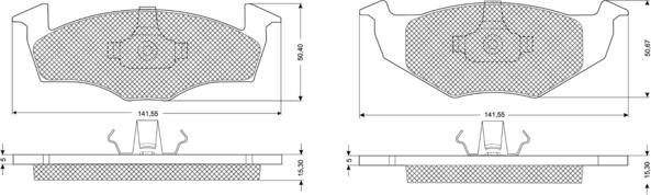 Procodis France PF10851 - Комплект спирачно феродо, дискови спирачки vvparts.bg