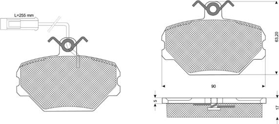 Procodis France PF10392 - Комплект спирачно феродо, дискови спирачки vvparts.bg