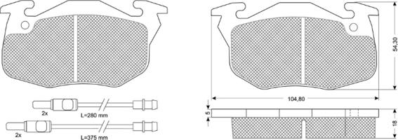 Procodis France PF10341 - Комплект спирачно феродо, дискови спирачки vvparts.bg