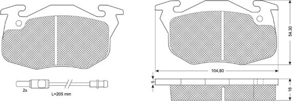 Procodis France PF1034 - Комплект спирачно феродо, дискови спирачки vvparts.bg