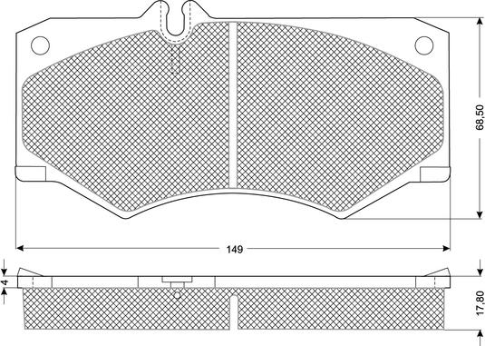 Procodis France PF1020 - Комплект спирачно феродо, дискови спирачки vvparts.bg