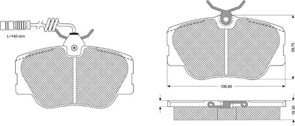 Procodis France PF10211 - Комплект спирачно феродо, дискови спирачки vvparts.bg