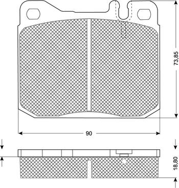 Procodis France PF10224 - Комплект спирачно феродо, дискови спирачки vvparts.bg