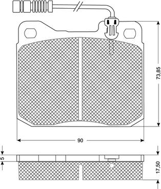 Procodis France PF10223 - Комплект спирачно феродо, дискови спирачки vvparts.bg