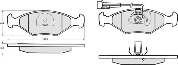 Procodis France PF10794 - Комплект спирачно феродо, дискови спирачки vvparts.bg