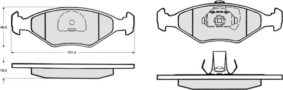 Procodis France PF10793 - Комплект спирачно феродо, дискови спирачки vvparts.bg