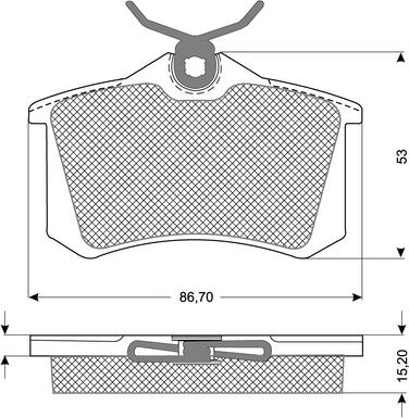 Procodis France PF1078 - Комплект спирачно феродо, дискови спирачки vvparts.bg