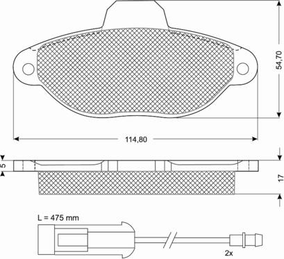 Procodis France PF10721 - Комплект спирачно феродо, дискови спирачки vvparts.bg