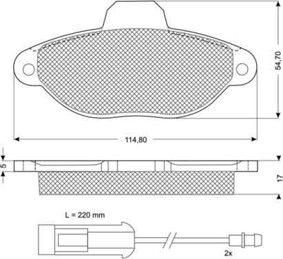 Procodis France PF1072 - Комплект спирачно феродо, дискови спирачки vvparts.bg