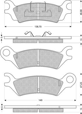 Procodis France PF1143 - Комплект спирачно феродо, дискови спирачки vvparts.bg