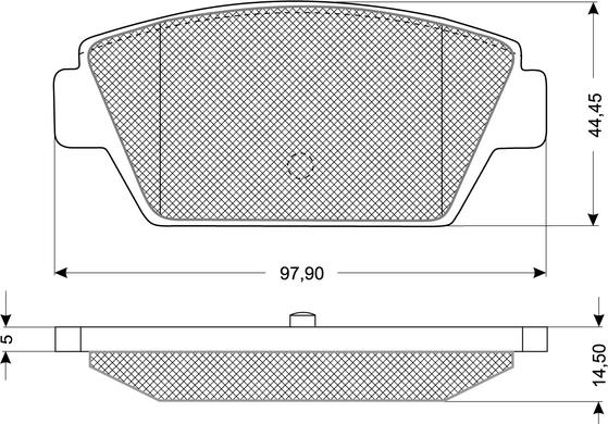 Procodis France PF1154 - Комплект спирачно феродо, дискови спирачки vvparts.bg