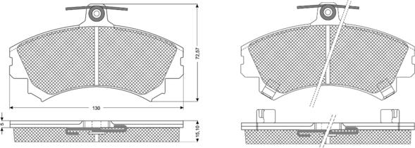 Procodis France PF1152 - Комплект спирачно феродо, дискови спирачки vvparts.bg