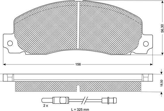 Procodis France PF1165 - Комплект спирачно феродо, дискови спирачки vvparts.bg