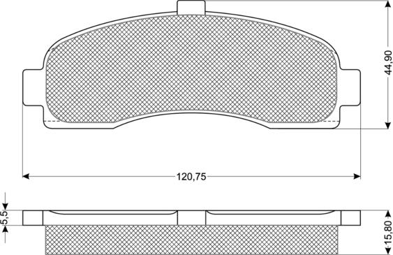 Procodis France PF1110 - Комплект спирачно феродо, дискови спирачки vvparts.bg