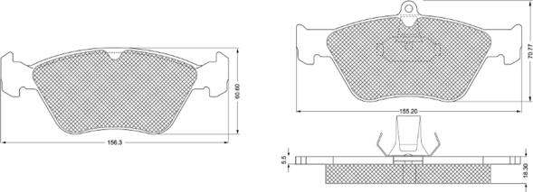 Procodis France PF1188 - Комплект спирачно феродо, дискови спирачки vvparts.bg