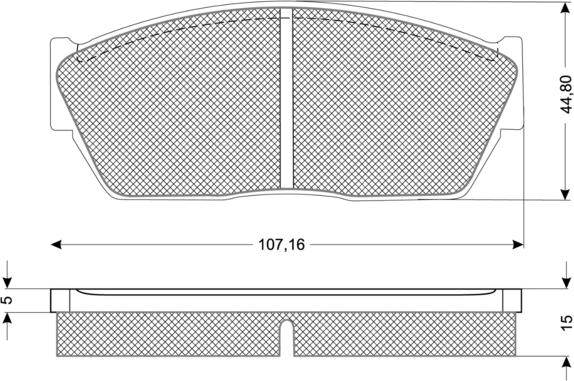 Procodis France PF1135 - Комплект спирачно феродо, дискови спирачки vvparts.bg