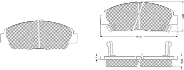 Procodis France PF1138 - Комплект спирачно феродо, дискови спирачки vvparts.bg