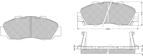 Procodis France PF1137 - Комплект спирачно феродо, дискови спирачки vvparts.bg