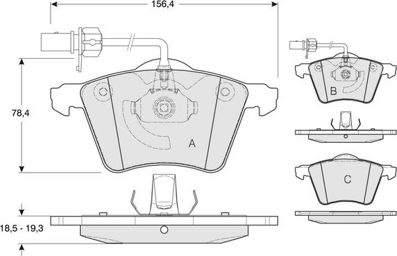 Procodis France PF1392 - Комплект спирачно феродо, дискови спирачки vvparts.bg