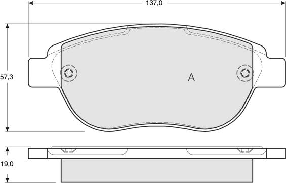 TRUPART DP11476RS - Комплект спирачно феродо, дискови спирачки vvparts.bg