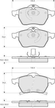 Procodis France PF1357 - Комплект спирачно феродо, дискови спирачки vvparts.bg